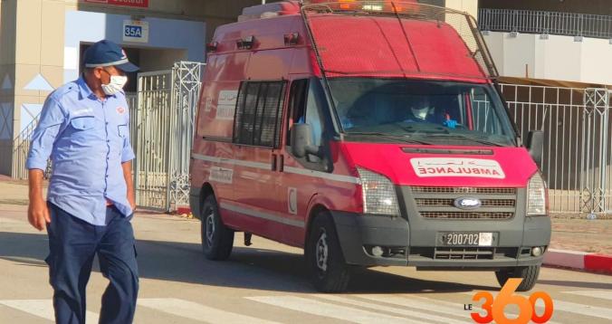 صور. نقل 44 مصابا بكورونا من ملعب طنجة إلى مستشفى بنسليمان 1