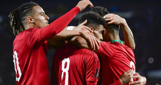 فرحة المنتخب المغربي 