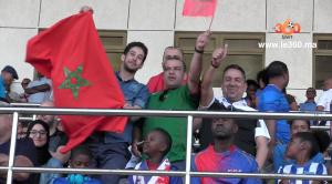 غلاف فيديو... أجواء حماسية للجمهور المغربي الحاضر في مباراة الأسود والرأس الأخضر