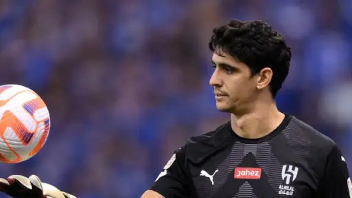 Yassine Bounou lors de la demi-finale de la Supercoupe d’Arabie saoudite entre Al Hilal et Al Nassr, le lundi 8 avril 2024.