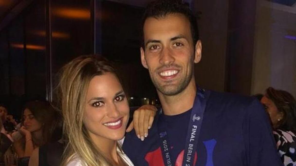 سيرجيو بوسكيتس وزوجته إيلينا