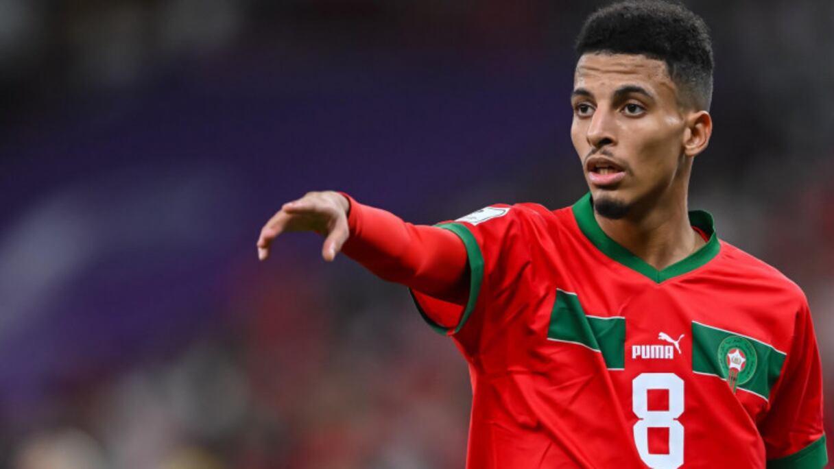 Azzedine Ounahi avec les Lions de l'Atlas.