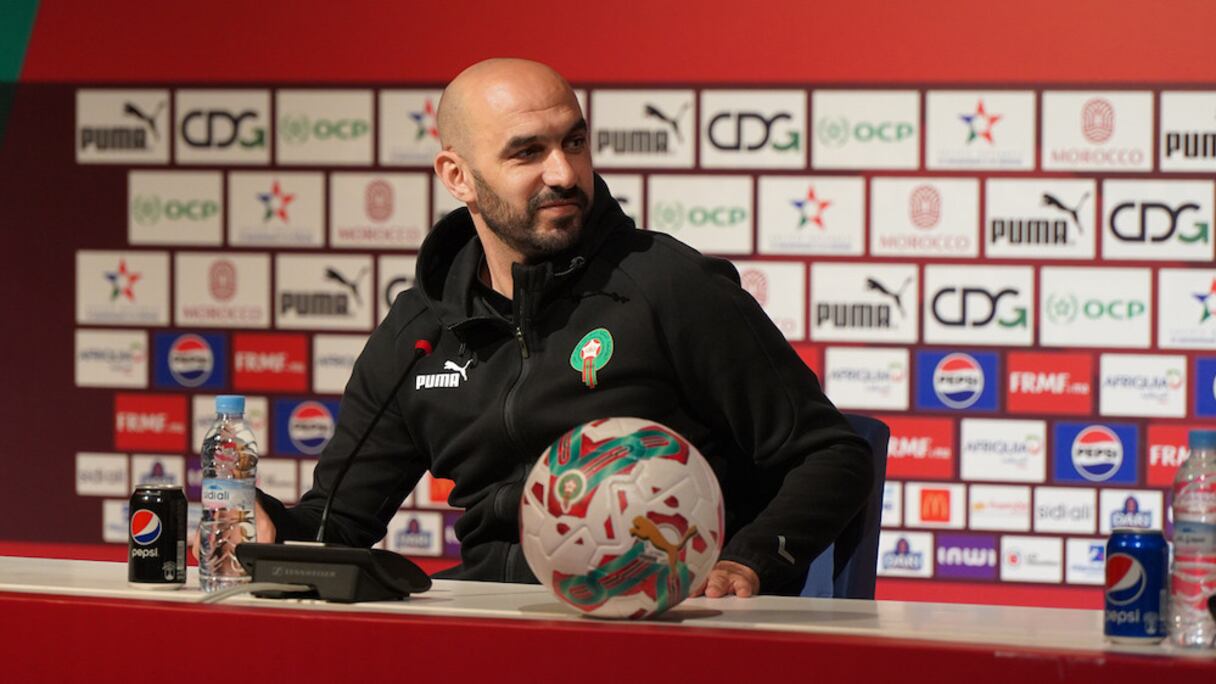 Walid Regragui, sélectionneur national.
