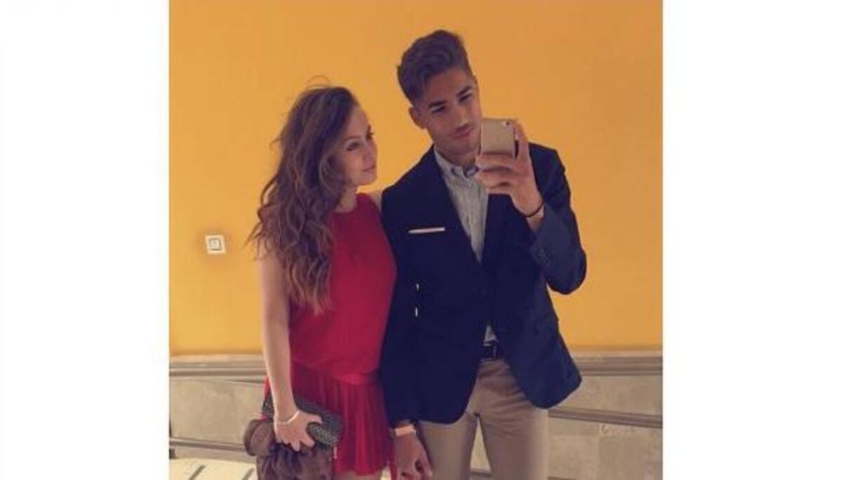 أشرف حكيمي وصديقته الإسبانية