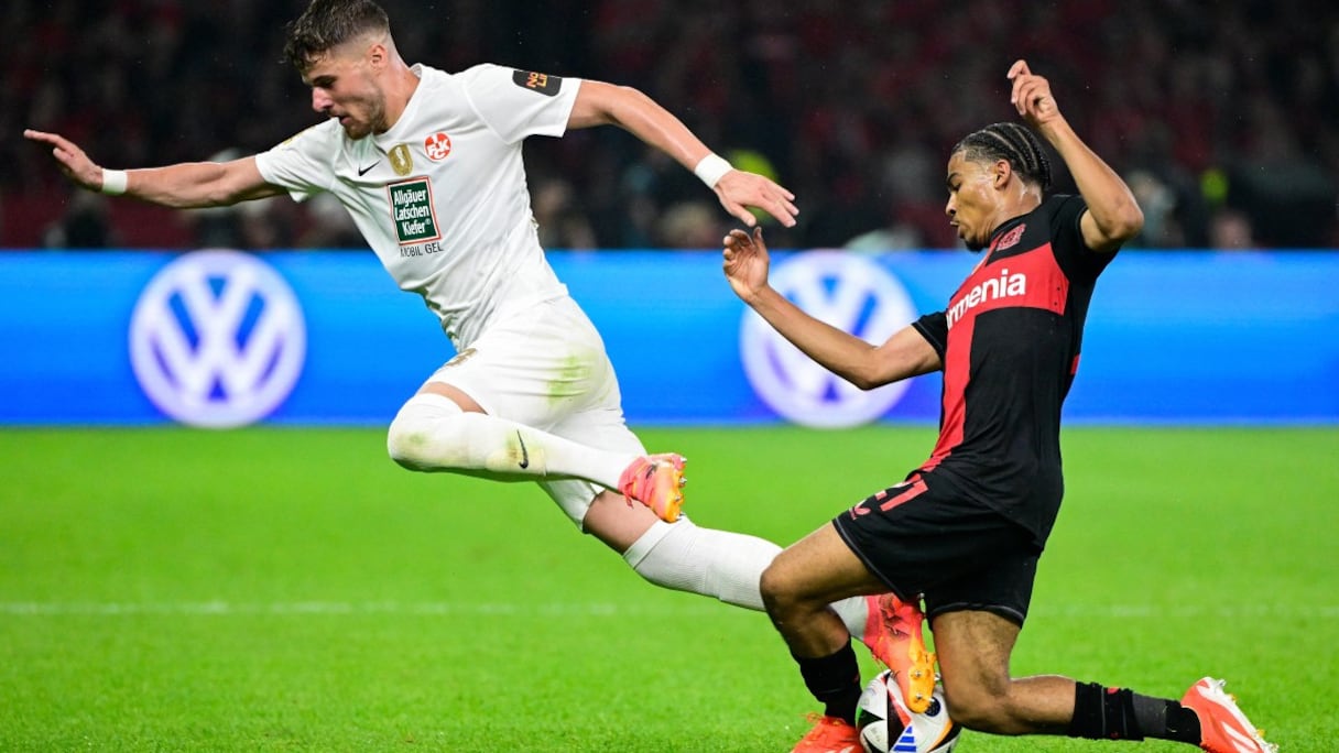 Amine Adli (Bayer Leverkusen) en finale de la Coupe d'Allemagne contre le FC Kaiserslautern, le 25 mai 2024.