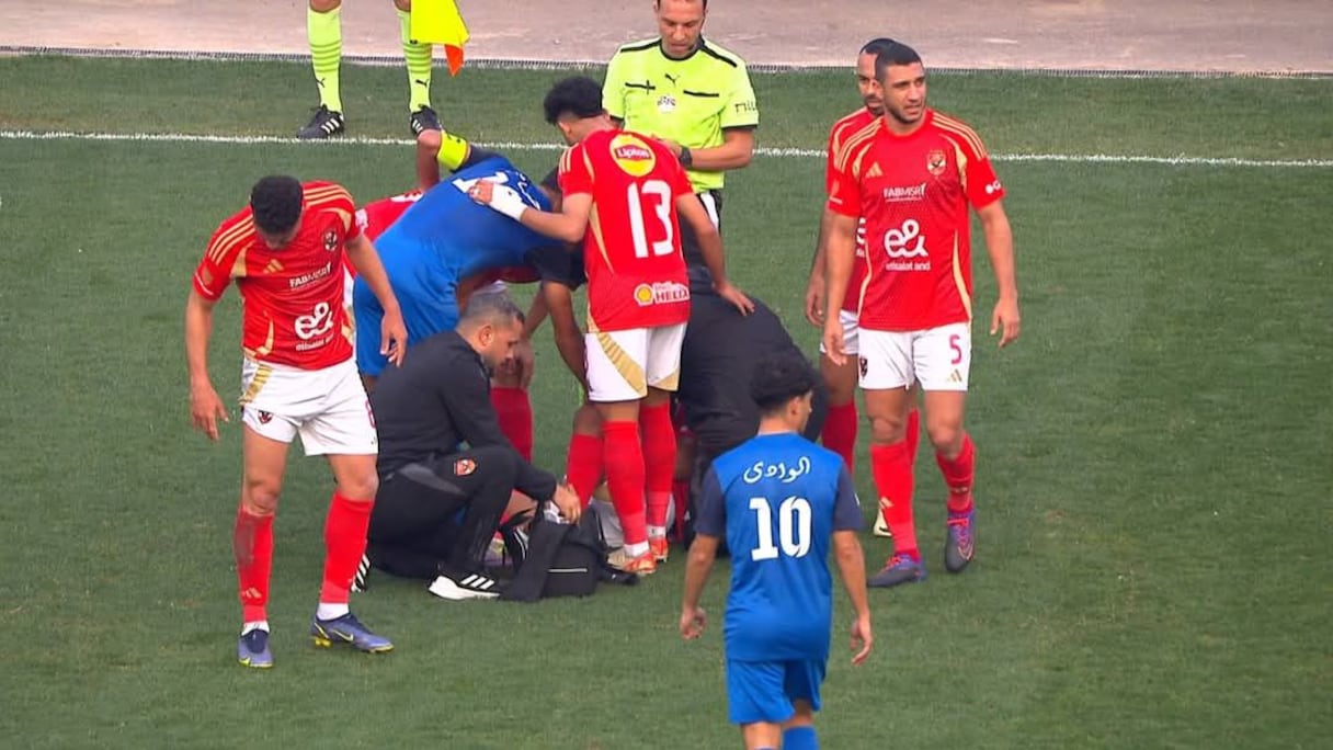 إصابة يحية عطية الله، لاعب فريق الأهلي المصري