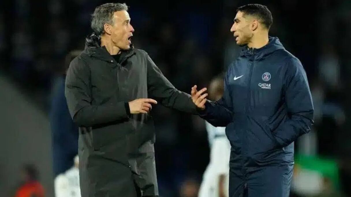 Achraf Hakimi et Luis Enrique.