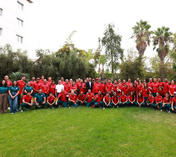 La délégation marocaine qui a pris part aux Jeux méditerranéens 2026.