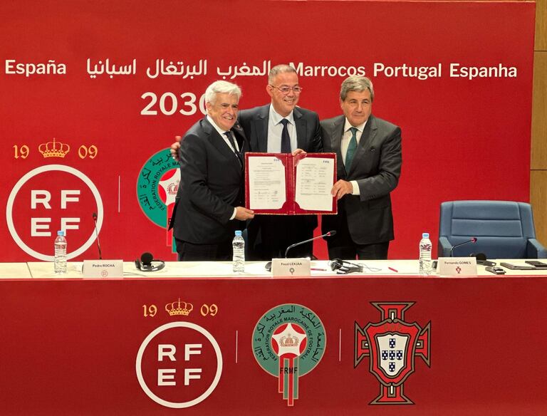 مراسم التوقيع على خطاب النوايا لاستضافة نهائيات كأس العالم 2030.