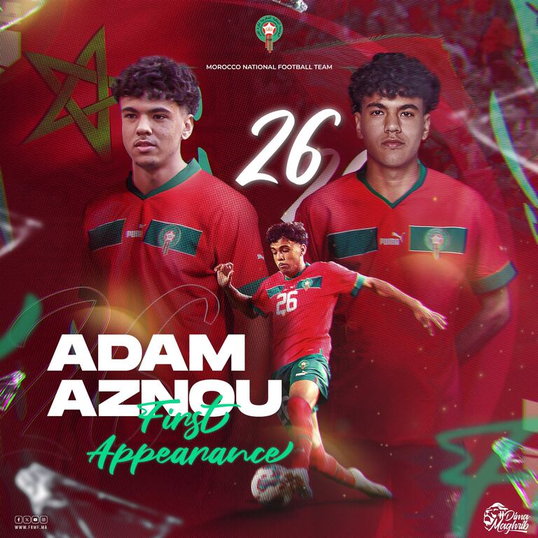 آدم أزنو يبصم على أول ظهور له مع المنتخب المغربي