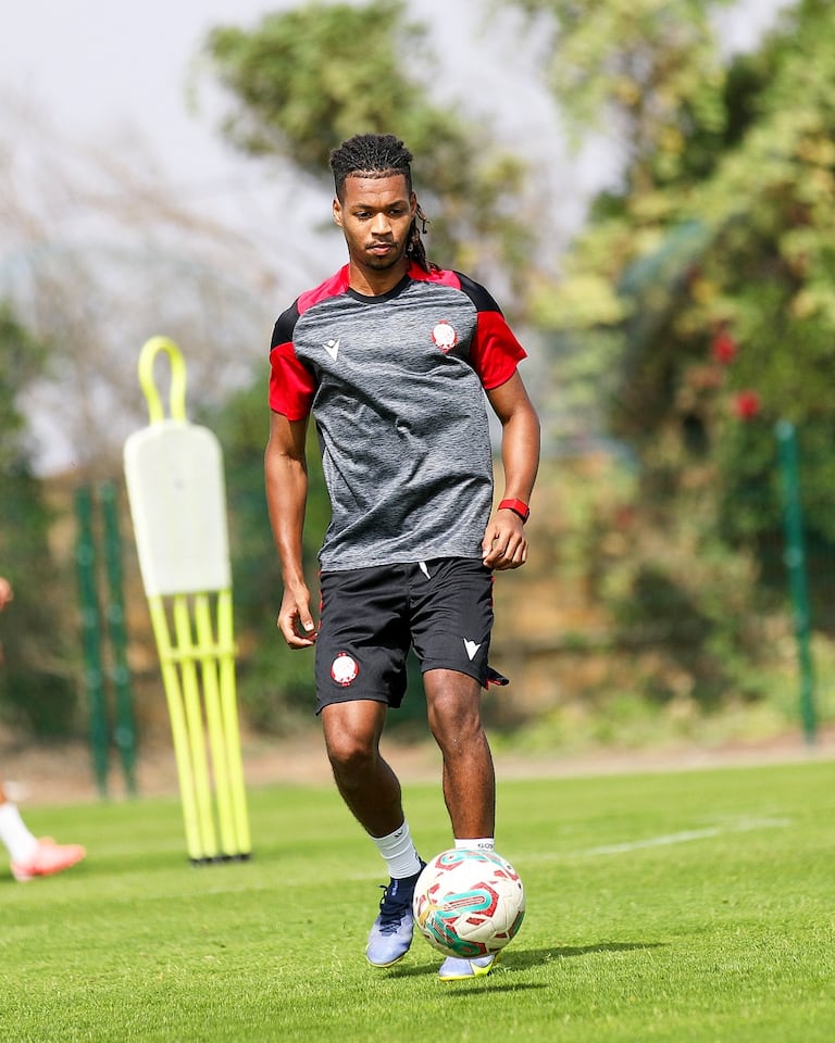 المهدي موباريك في تداريب الوداد الرياضي