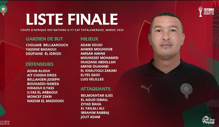 قائمة المنتخب الوطني لأقل من 17 سنة