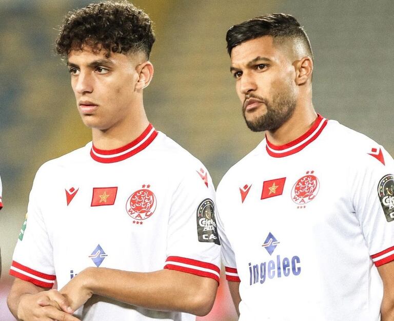 عبد الله حيمود ويحيى عطية الله، بقميص فريق الوداد الرياضي